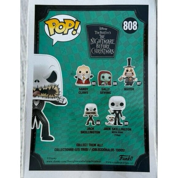 Funko Pop! Disney Nightmare Before Christmas 808 Jack Skellington Vinyl Figure - Picture 3 of 8